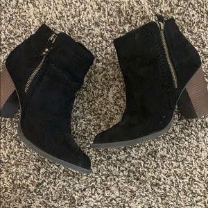 Just fab black booties size 8